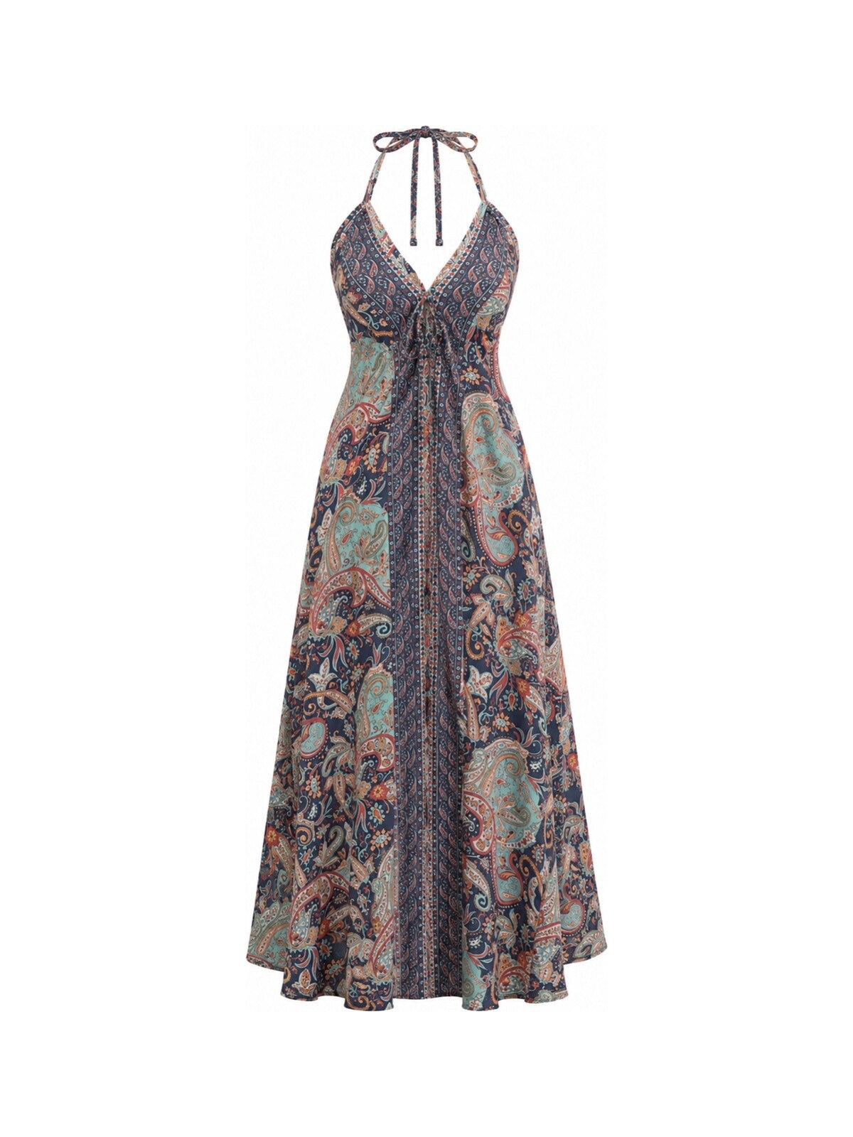 Paisley Halter Dress · front