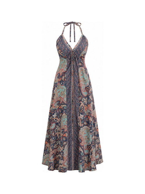 Paisley Halter Dress · front
