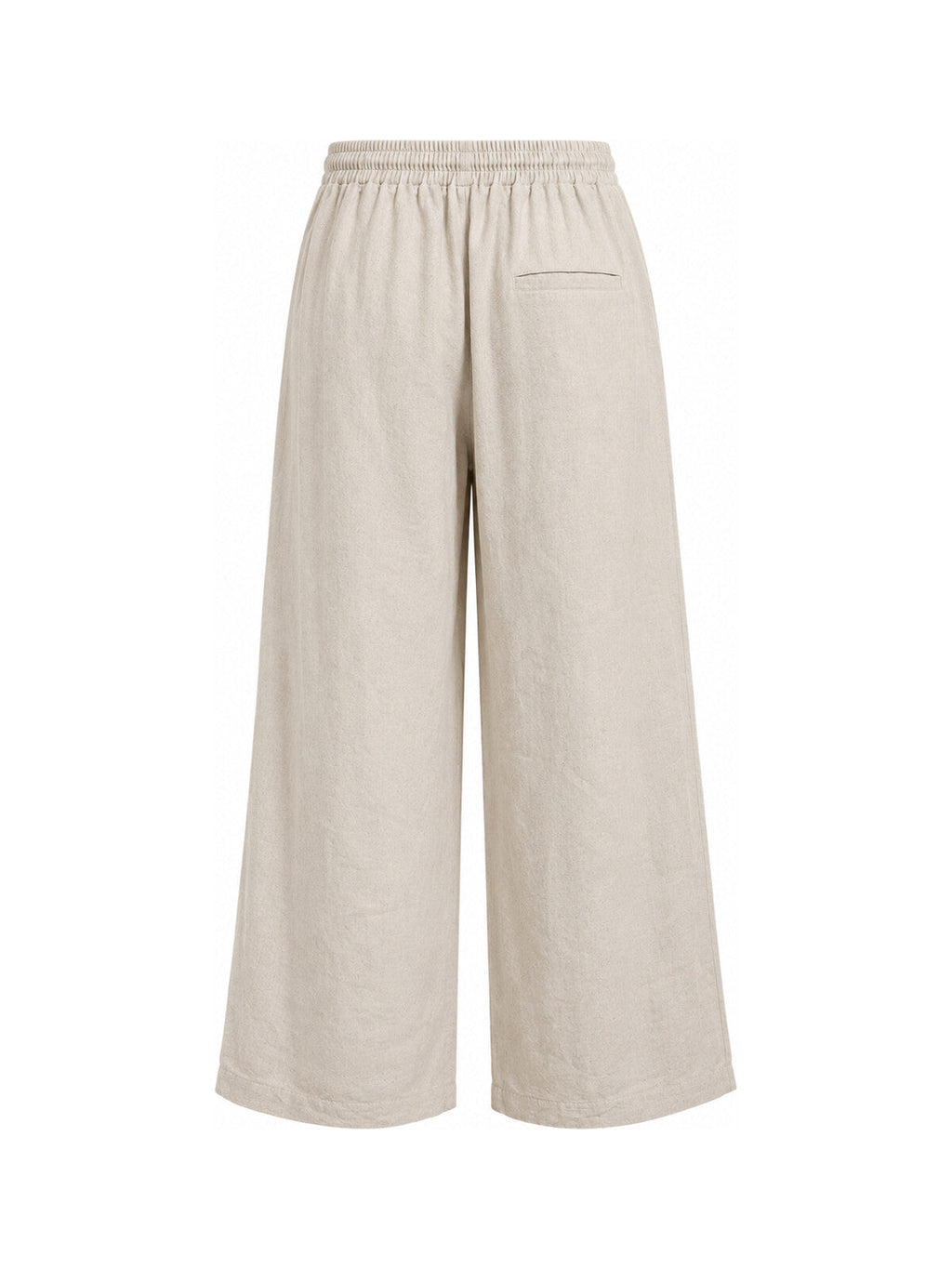 Wide-Leg Linen Trouser · Beige, back