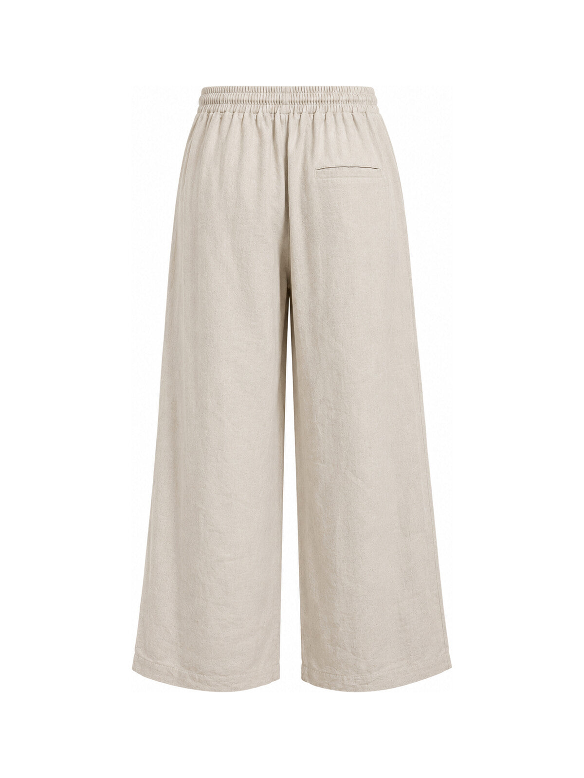 Wide-Leg Linen Trouser · Beige, back